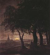 Carl Wagner Moonrise (mk22) oil painting reproduction